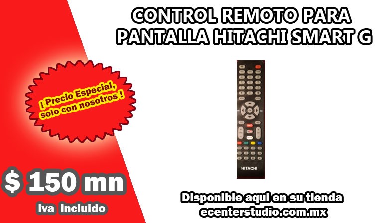 CONTROL REMOTO PARA PANTALLA HITACHI SMART G